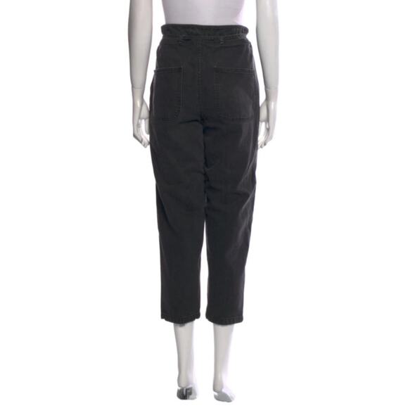 Ulla Johnson Sabi Drawstring Dropped Crotch Tapered Leg Jeans in Black, Size 2 - Picture 4 of 10